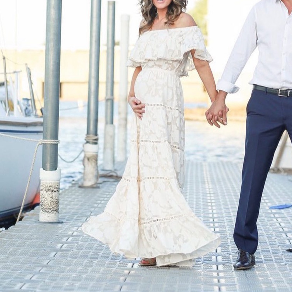 Off the shoulder maxi dress